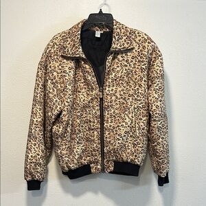 *Vintage* FU DA International Silk Leopard Print Jacket